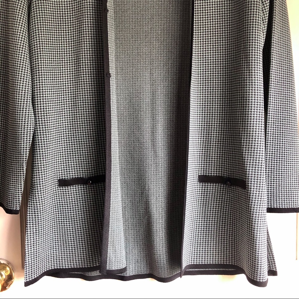 Exclusively Misook Houndstooth Open Cardigan - image 3